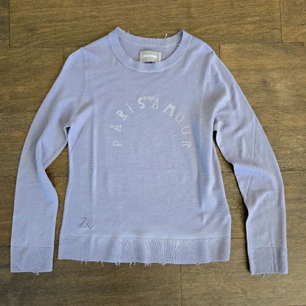 Zadig & Voltaire Miss Paris Strass Amour Wool Sweater Jumper size S